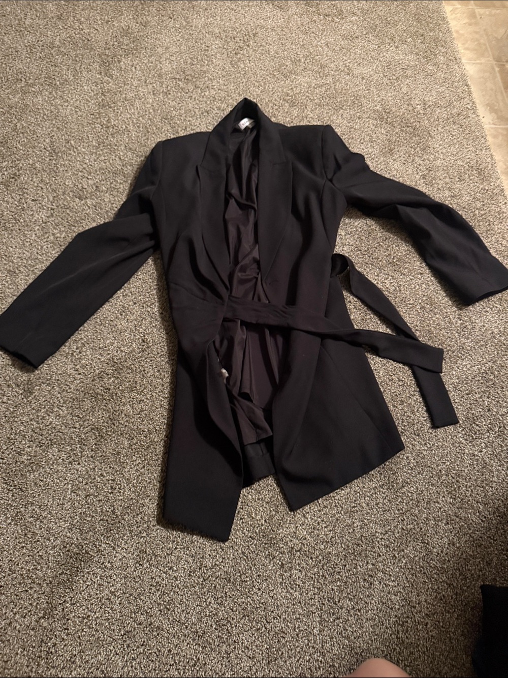 Black Tie-Waist Blazer Jacket Dress Calvin Klein Size 10